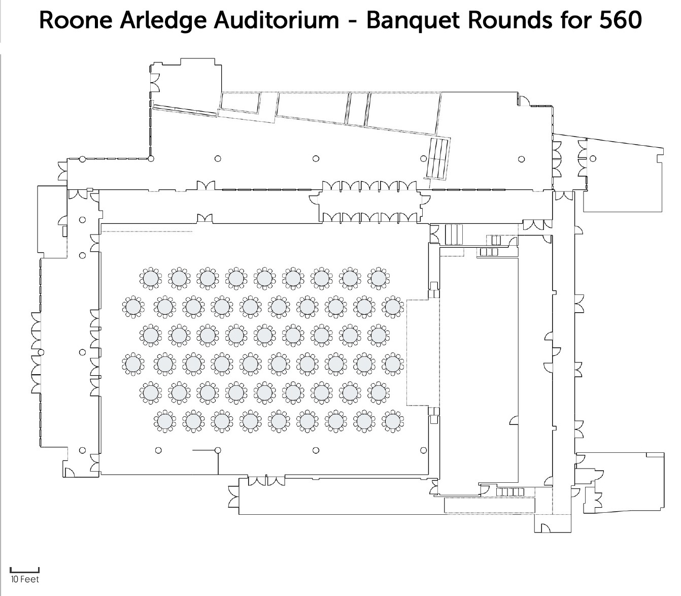 Roone Arledge - Banquet Rounds for 560