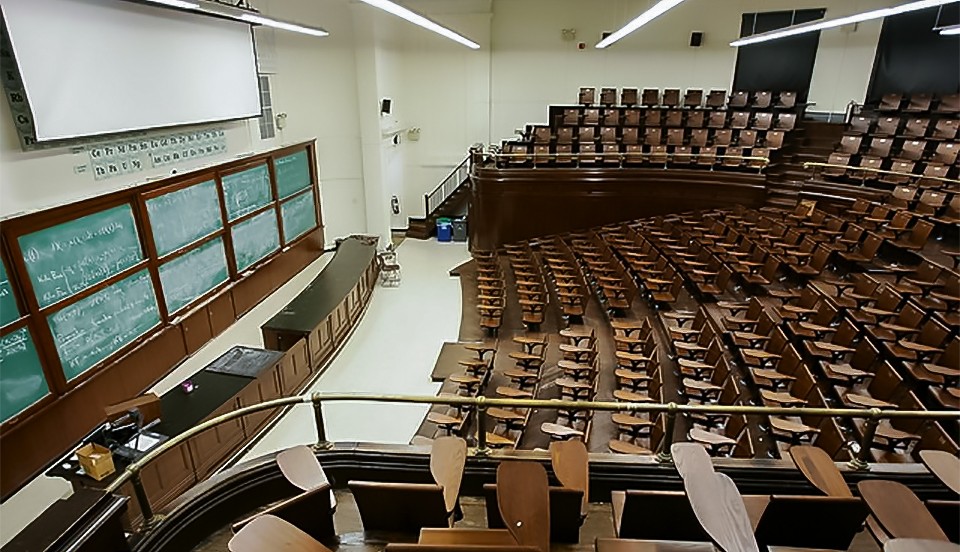 Photo of a classroom in Havermeyer Hall