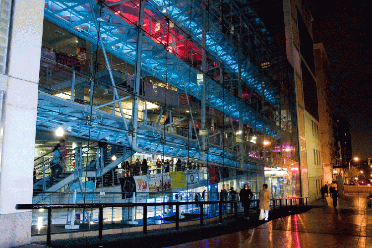 Lerner Hall at night