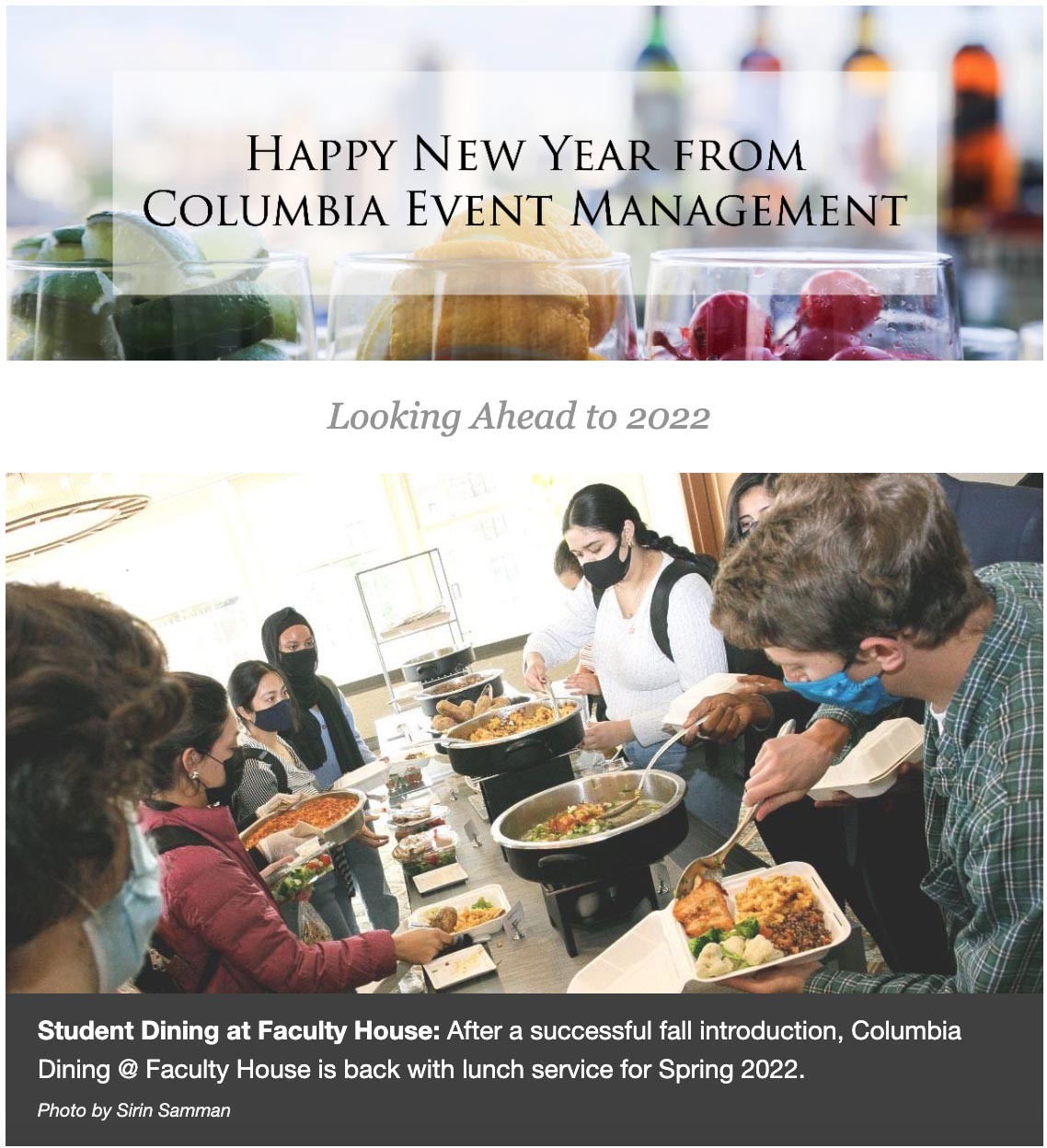 Happy new year from Columbia Event Management