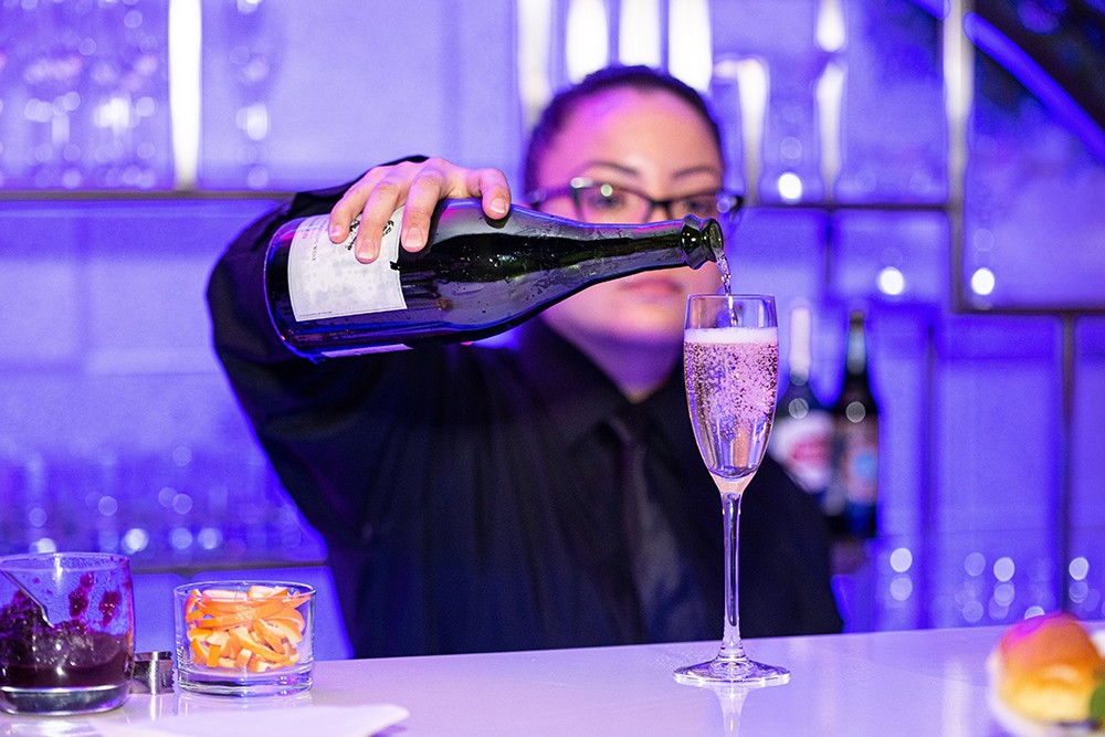 bartender serving drinks