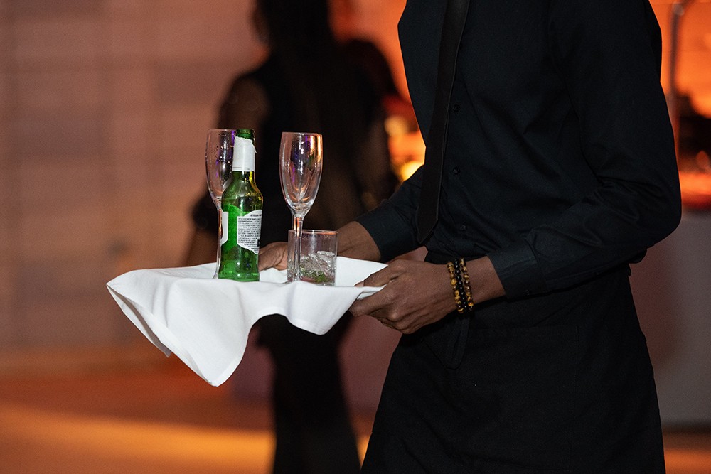 bartender serving drinks