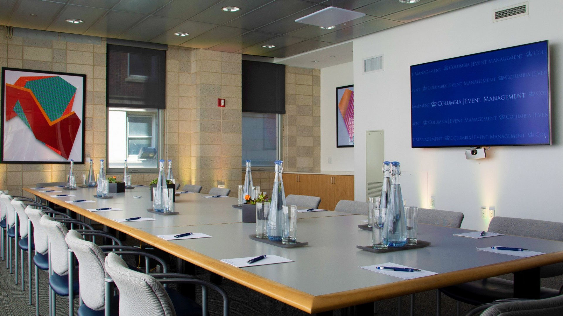 Meeting room set up in Lerner Hall