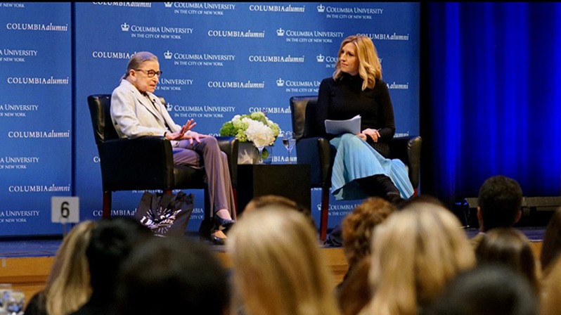 Ruth Bader Ginsburg speaks at event in Lerner Hall