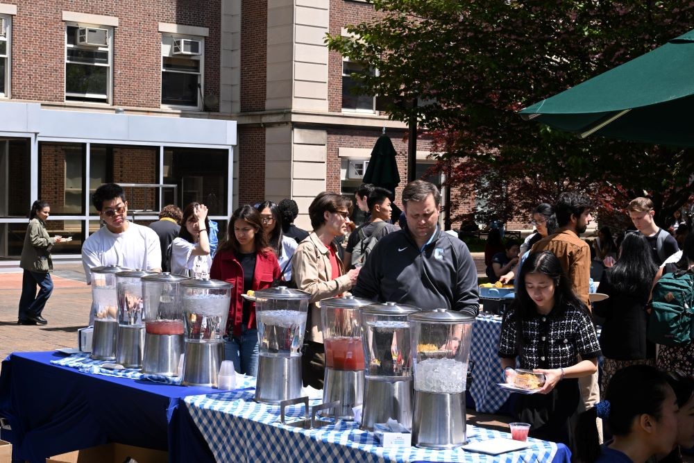 A hydration station with specialty drinks