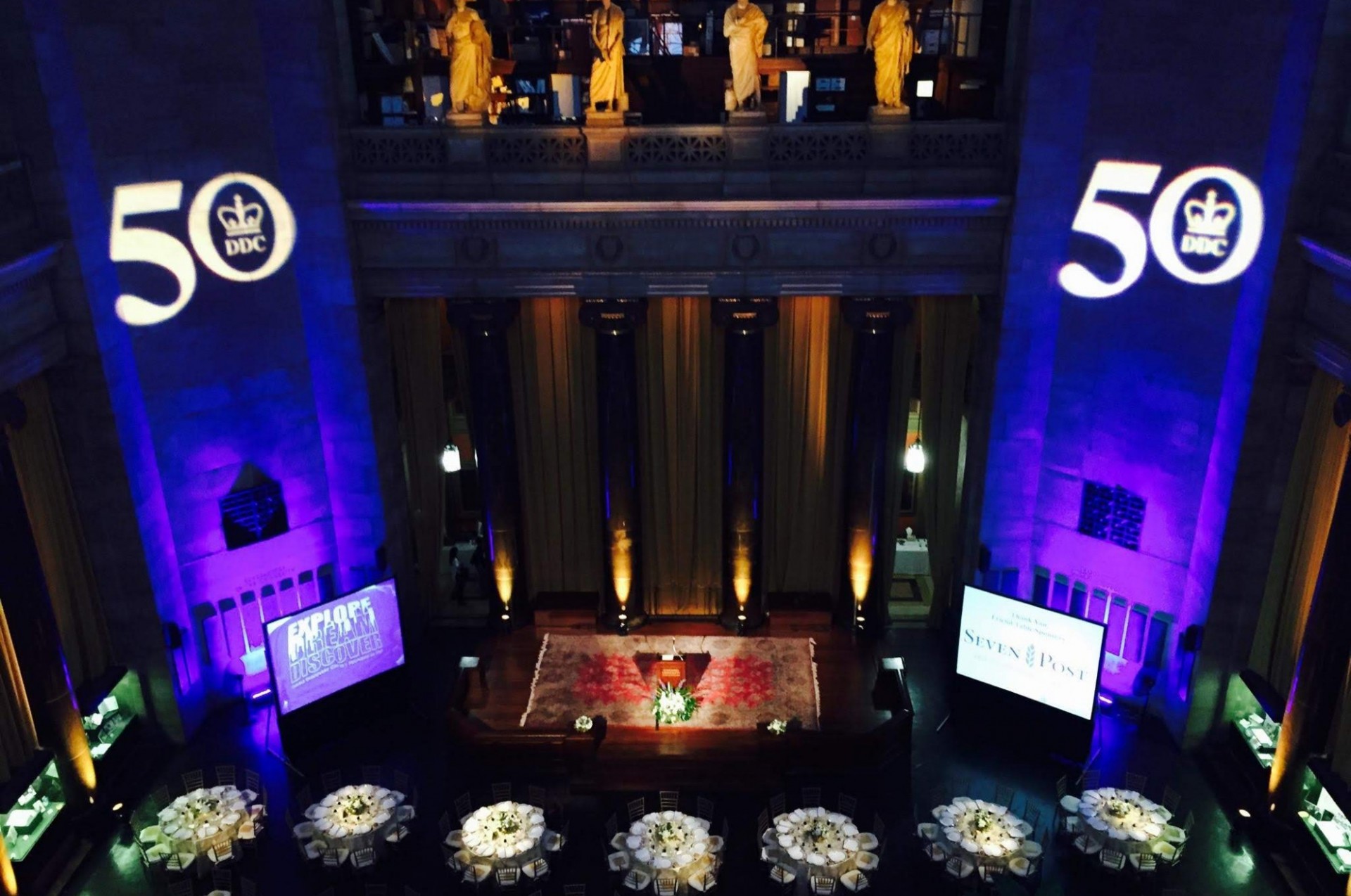 Overhead shot of Low Rotunda with dramatic lighting