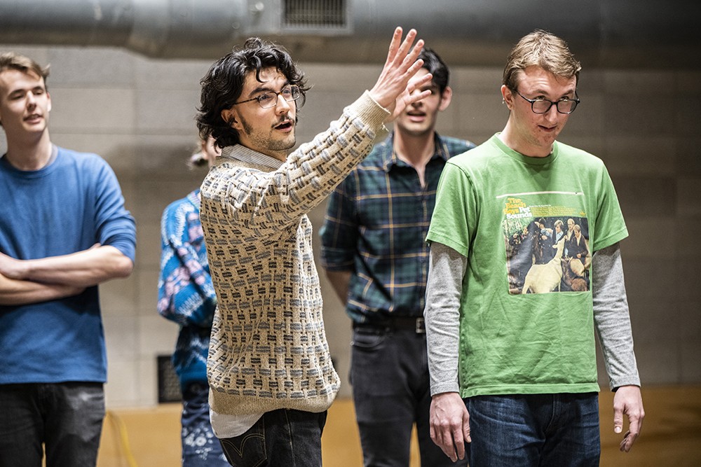 Students performing in a production at Lerner Hall