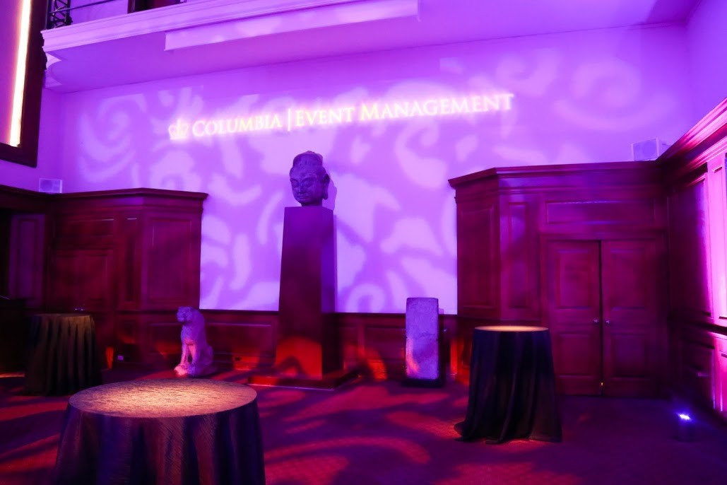 Decorative lighting provided by our audio/visual technicians Decorative lighting design at Faculty Room.