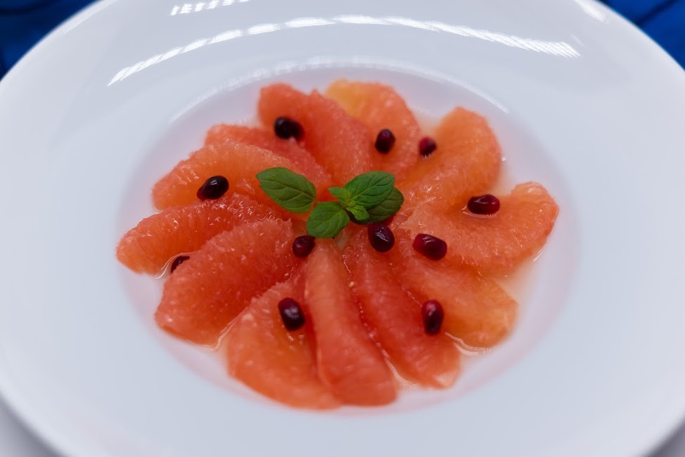 Grapefruit dish from the Sustainable menu