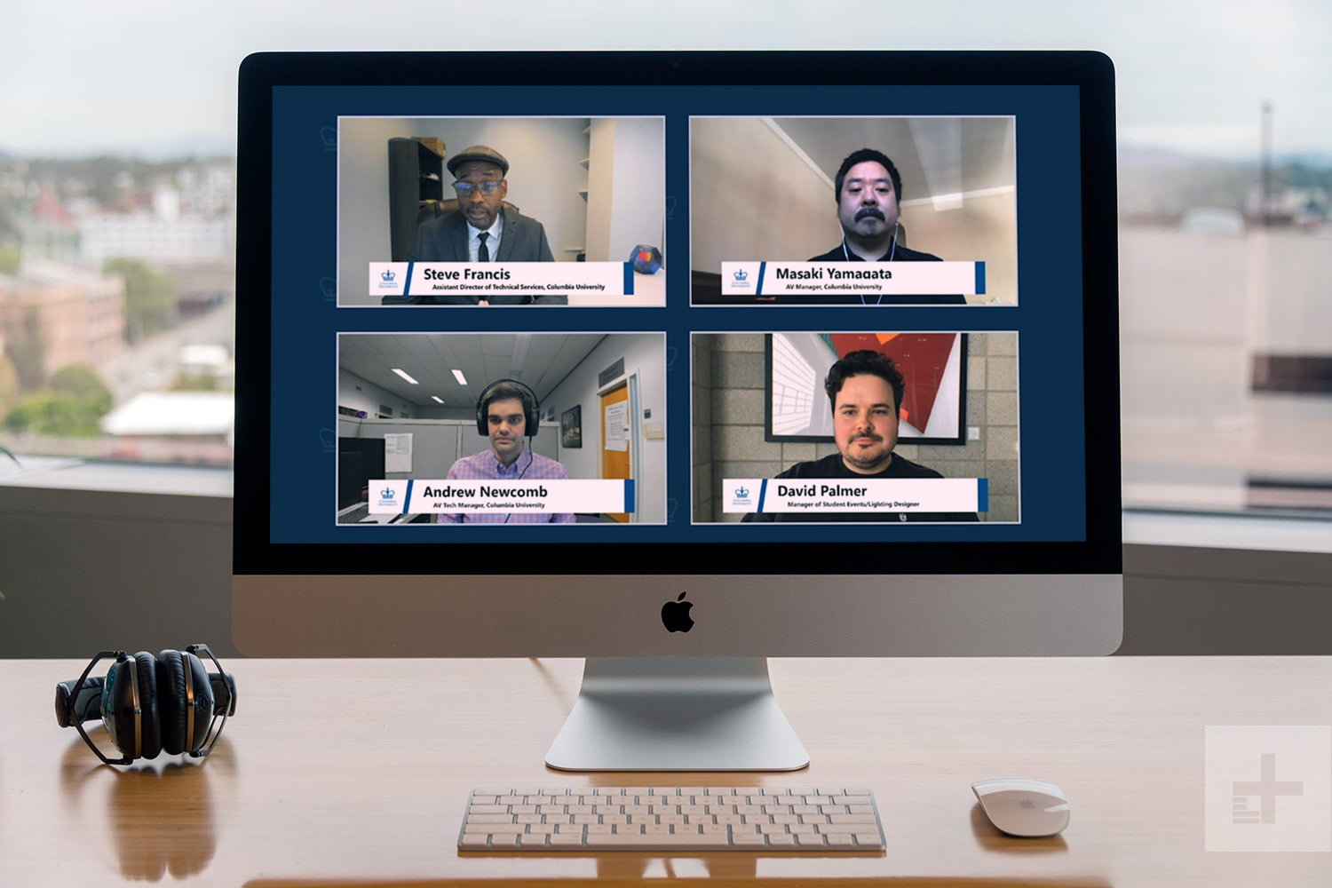 Picture of Technical Services staff on a video call