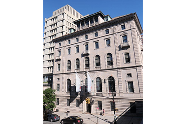 The Italian Academy at Columbia University building in the sunlight. 