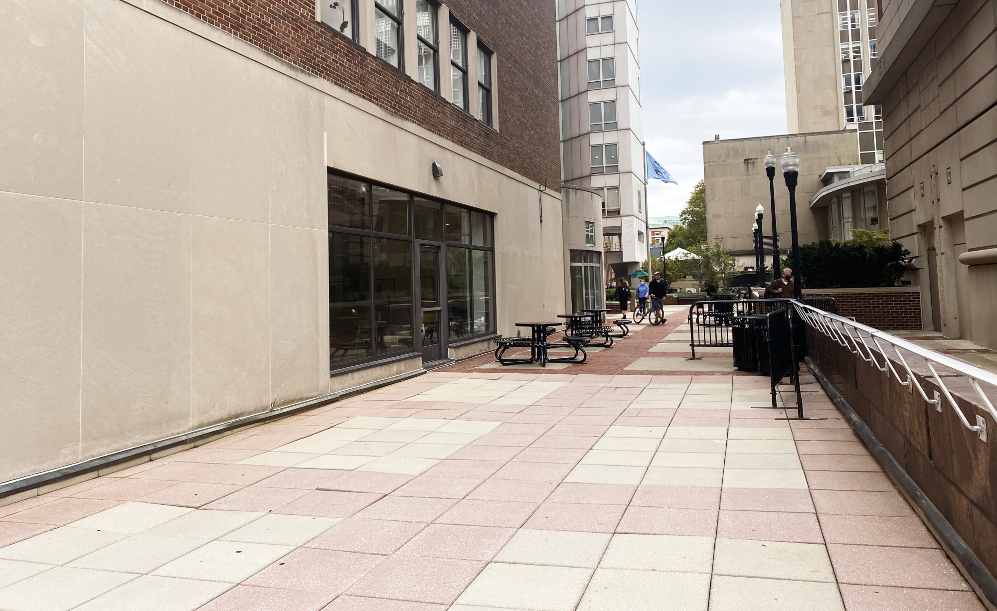 Mudd Terrace as seen from the east.
