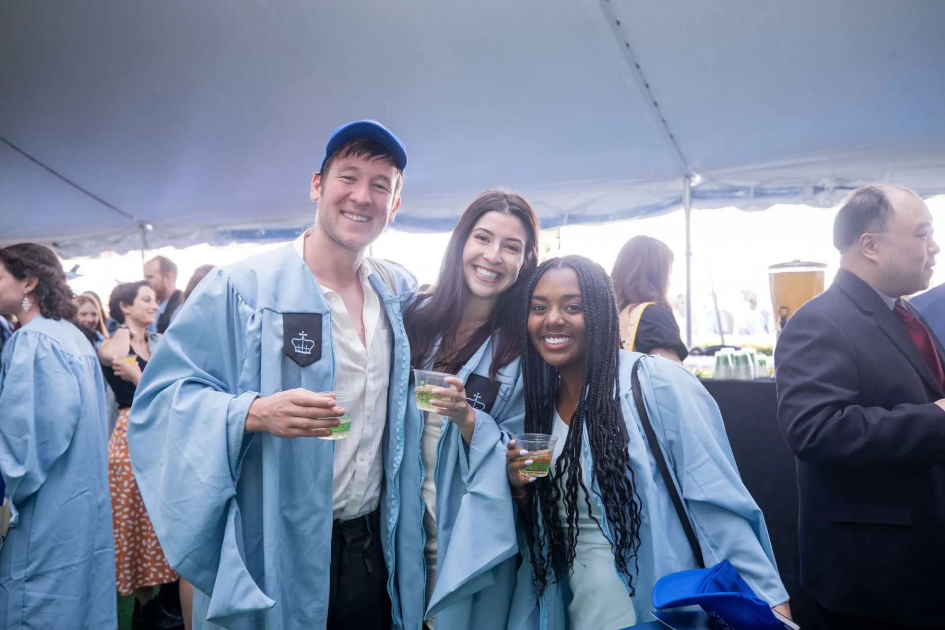 Commencement event outside Furnald