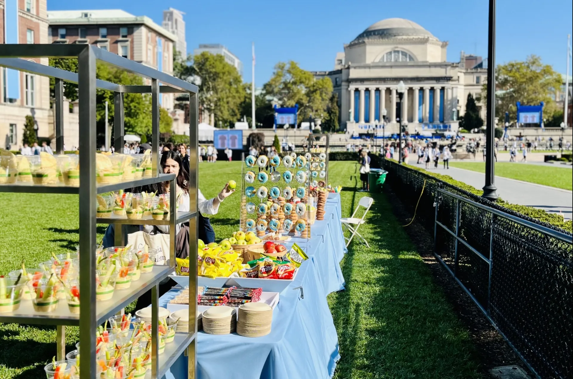 Viewing party on South Lawn