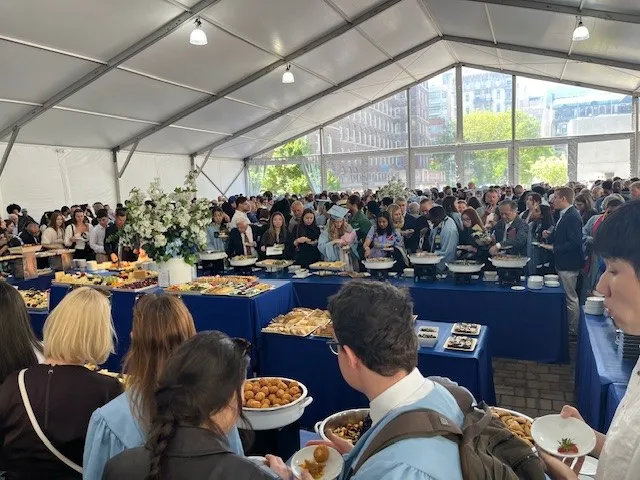 Reception on Ancell Plaza