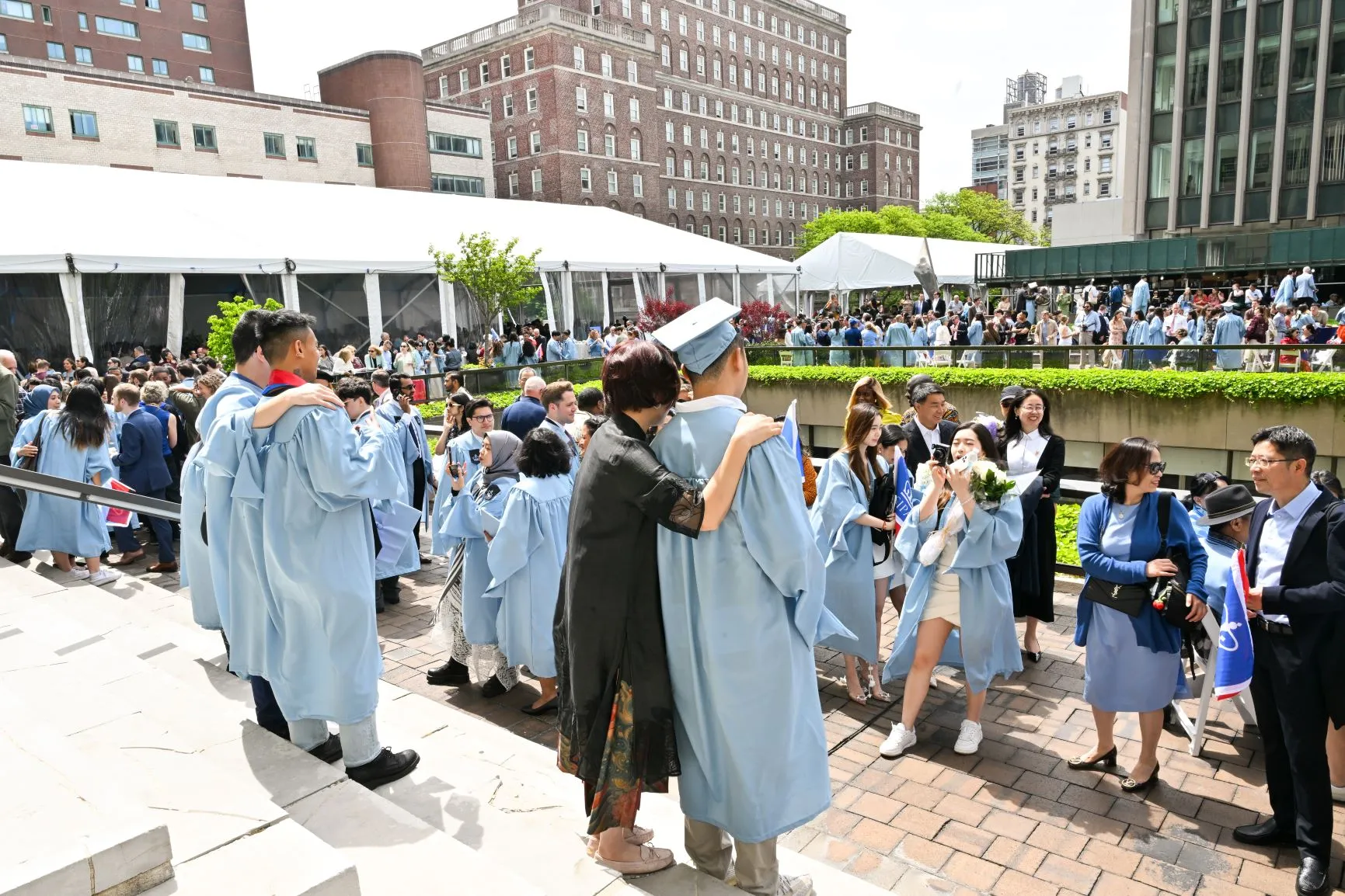 SIPA's post-graduation ceremony on Ancel Plaza