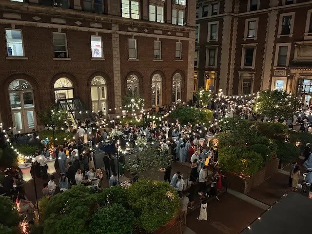 Garden party on Schermerhorn Plaza
