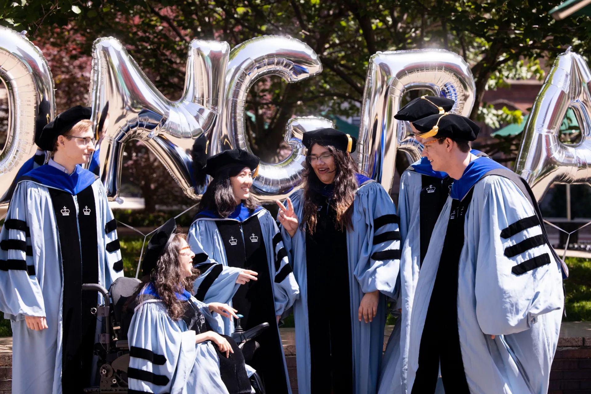 Commencement event outside Pupin