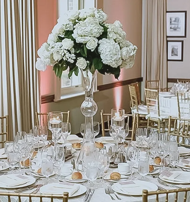 flower arrangement on table
