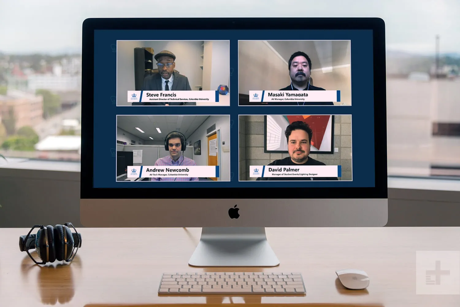 Picture of Technical Services staff on a video call