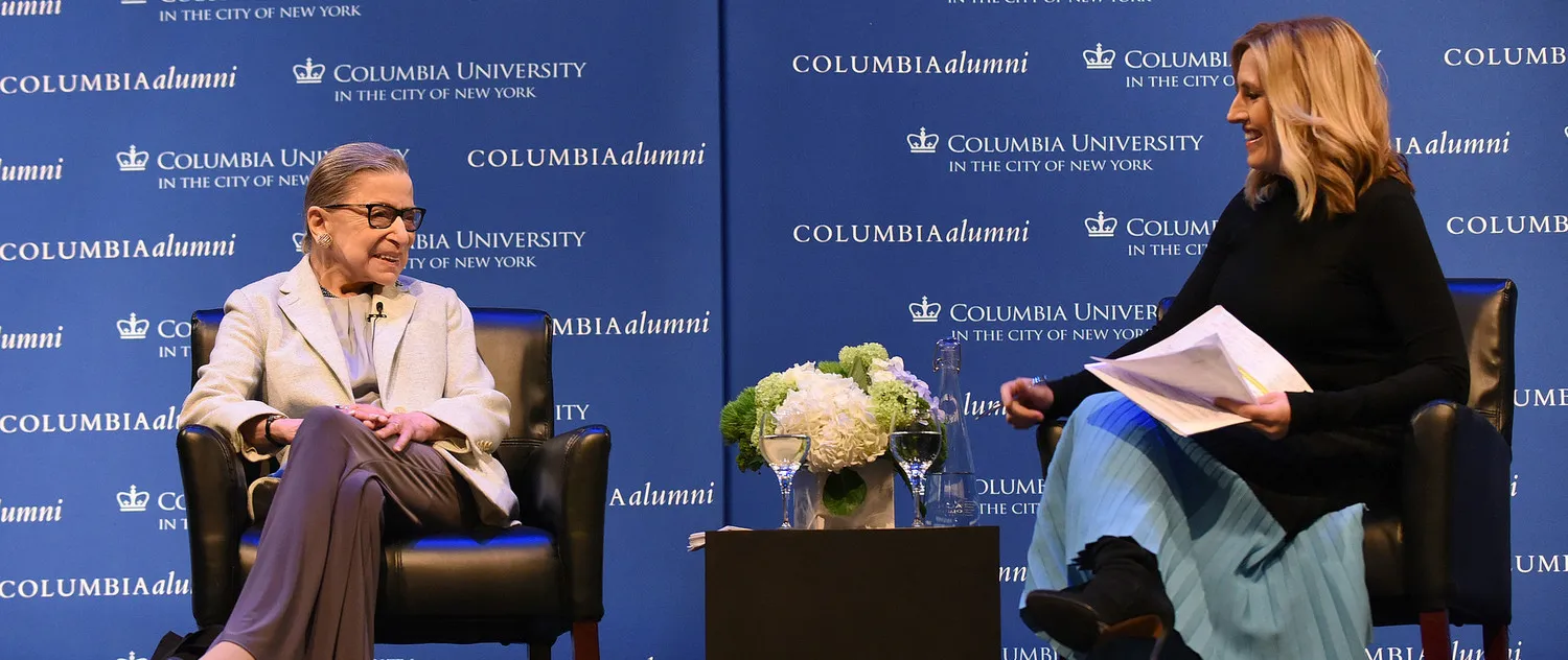 Supreme Court Justice Ruth Bader Ginsburg '59LAW with Poppy Harlow '05CC of CNN